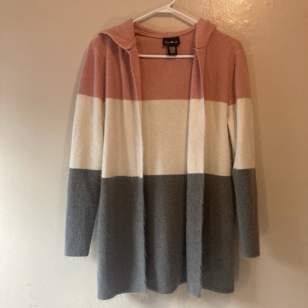 Always Pink and White Cardigan Sweater